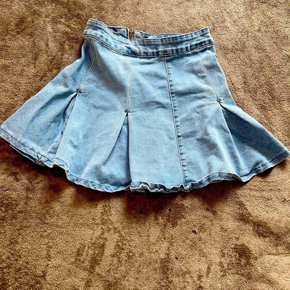 Denim flare skirt